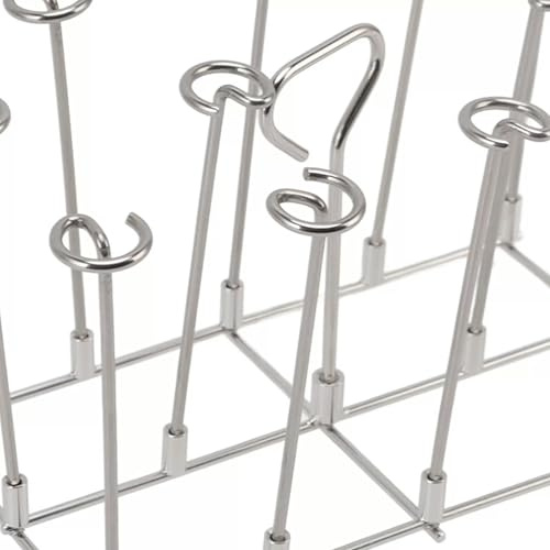 Soporte para brochetas (Cuadrado) para freidora, Parrilla Vertical de Acero Inoxidable con brochetas (predeterminado en EE. UU.)
