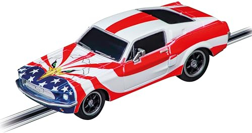 Carrera 64289 Ford Mustang '67 Stars 'n Stripes 1:43 Analog Slot Car Racing Vehicle GO Slot Car Toy Race Track Sets