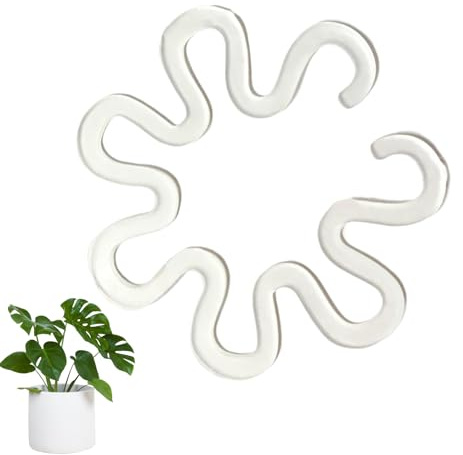 Monstera - Soporte para plantas con forma de flor acrílica | Soporte estabilizador Monstera transparente reutilizable | Clip de tallo de jardín transparente para plantas trepadoras de vid de interior