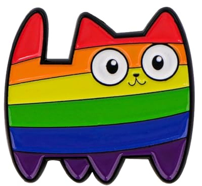 HOPCNF Regenbogen Pride Pins,Emaille-Anstecker,Katzen-Pins für Kleidung,Rucksack,Rainbow Friends Accessoires,Geschenkidee für Pride Month (B)