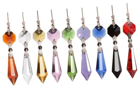 Gatuida 40 pezzi Prismi Pendenti Ottagonali in per Lampadari Decorazioni da Te per Soggiorni Camere da Pranzo Perline Riflettenti e Resistenti Accessori Decorativi Versatili