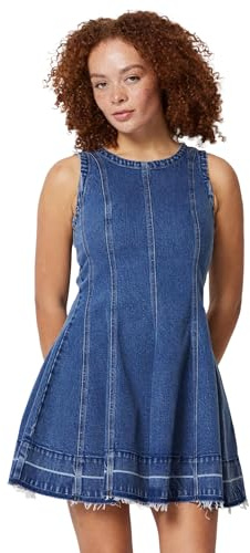 Amazon Essentials Women's Fit & Flare Denim Mini Dress