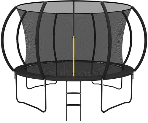Outroad Trampoline 14FT Trampoline Outdoor with Safety Enclosure Net and Ladder, Round Recreational Trampoline for Kids, Adults with ASTM Approval，Black-14FT