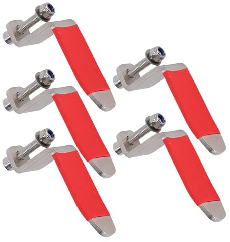Luocute 5 Ganchos para Pistola de Clavos de Aire en Forma de L, Herramienta Neumática de Acero Inoxidable, Gancho para Viga con Accesorio Giratorio Robusto para Clavadoras de Aire,