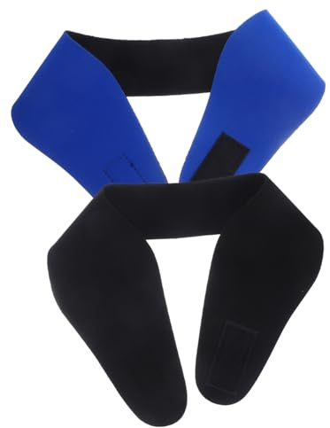 Parliky 2 Pezzi Fascia Protettiva Orecchie Nuoto Regolabile per Adulti Fascia Elastica per Piscina Yoga Immersione Protezione Acqua Ragazzo Ragazza Ragazza Nero e Blu Scuro