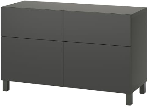 ProTuning BESTÅ Aufbewahrungskombination mit Türen/Schubladen, Dunkelgrau/Lappviken/Stubbarp Dunkelgrau, 120x42x74cm