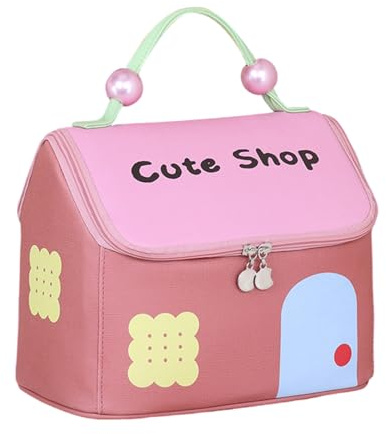Lovely House Make-up-Tasche, Hand-Kosmetiktasche, große Kapazität, Kulturbeutel, Hautpflege, Reise-Waschmittel für Damen, Kulturbeutel, große Kapazität, Reise-Make-up, schöne Hauskosmetik, helles