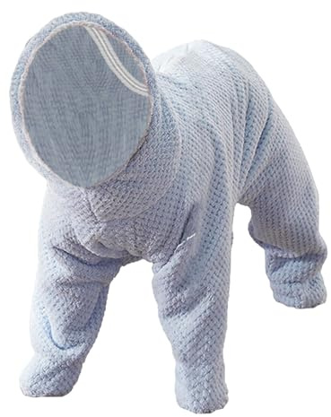 Hunde Shirts Sommer Hundebademantel, saugfähiges Haustierhandtuch für Hunde, weicher, Warmer Stoff, für die Welpenpflege, zum Trocknen nach dem Bad, zum Schütteln des Wasserdesigns (Sky Blue, XL)