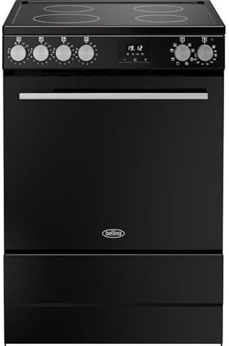 Belling 60cm wide Single Oven BEL FSA VISION SGL 60Ei Electric Cooker with Induction Hob - Black/Silver Steel - A Rated