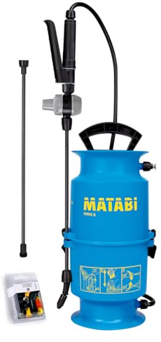 Matabi - Pulverizador de Presión KIMA 6 - 4 Litros - Diseño Integrado - Fácil de Usar - Rellenado y Presurización Sencillos - Optimo para el Cuidado del Jardín- Fabricado en España