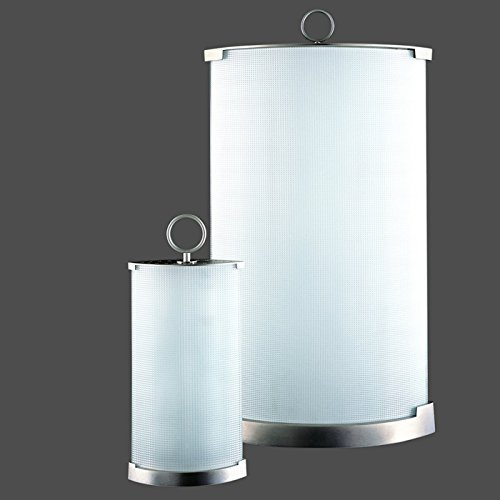 Pirellina - Lámpara de mesa, vidrio, metal, Blanco, H:39cm