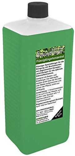 Buchsbaum-Dünger XL 1 Ltr. Buxus-Dünger Ilex-Dünger Flüssigdünger NPK Volldünger