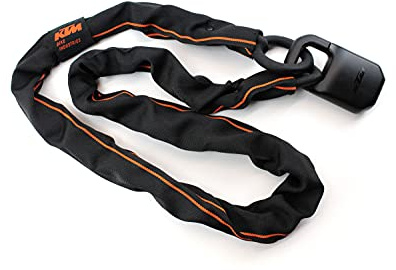 KTM Fahrradschloss Kettenschloss Zahlenschloss Pro U-Lock Chain schwarz/orange Code 1200 mm