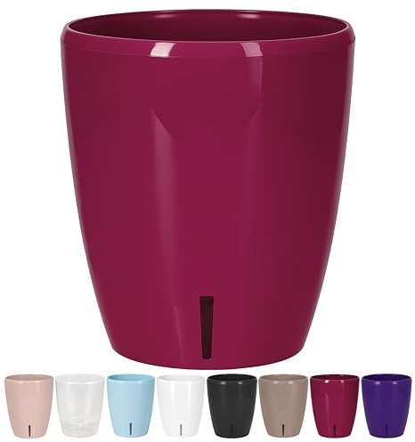 Santino ORCHIDEA Pot à Orchidée à Arrosage Automatique avec Système de Dèche et Indicateur de Niveau d'eau (Diamètre 12 cm, 1,3 L, Mauve)
