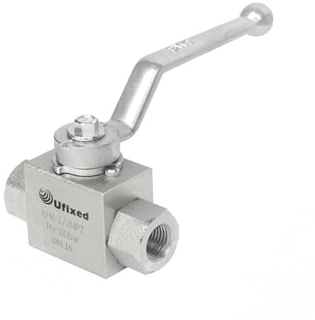 Ufixed 1/2-Zoll G-Gewinde-Hydraulikkugelhahn mit Griff, 7250 PSI Hochdruck-Kugelhahn für Hochdruckreiniger-Pumpenteile
