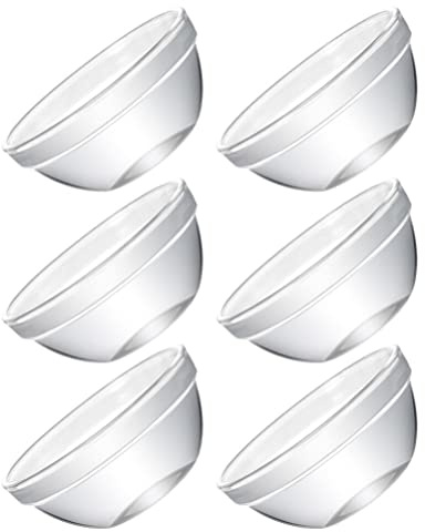 Mobestech Set 6 Ciotole Trasparenti in Vetro Per Budino E Gelatina Contenitori Per Cibo Resistente a Microonde E Frigorifero Perfette Per Dessert Snack in Casa 2.36X2.36X1.18In