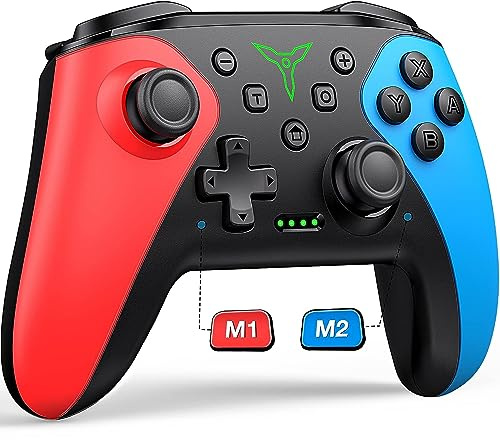 HASACOOL Wireless Switch Controller for Nintendo Switch/Switch 2/Lite/OLED, Switch Controller with a Mouse Touch Feeling on Back Buttons, Extra Switch Pro Controller with Wake-up,Programmable, Turbo