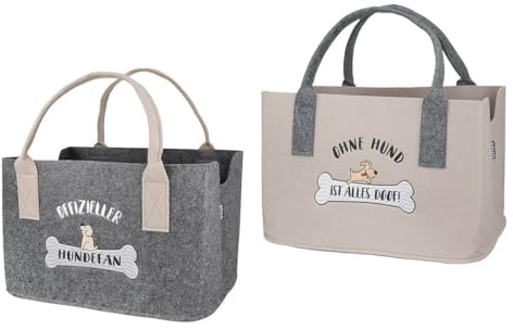 Generisch Stilvolle Filz Tasche Hundefan - Zeigen Sie Ihre Liebe zu Hunden mit Eleganz Shopper Einkaufstasche Offizieller Hundefan oder Ohne Hund ist alles doof