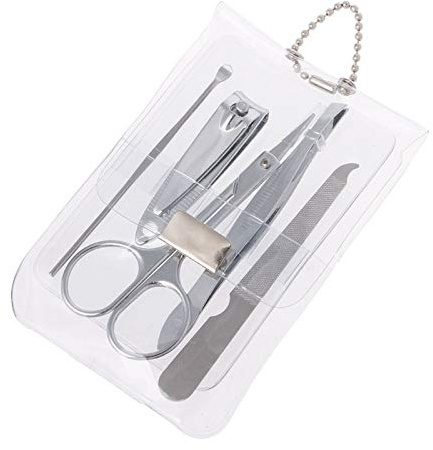 Nagelknipser-Set 5-teiliges Nagelpflege-Clipper- und Cutter-Set, Maniküre-Set, Pediküre, Nägel, Kunst, Reise-Geschenkset Pediküre-Werkzeuge für Füße (Color : White)