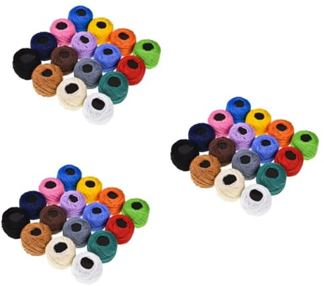 NUOBESTY 3piezas Hilo De Bordado De Para Cruz Conjunto De Hilo Para Manualidades y Proyectos Para Bordar y Coser Surtidos