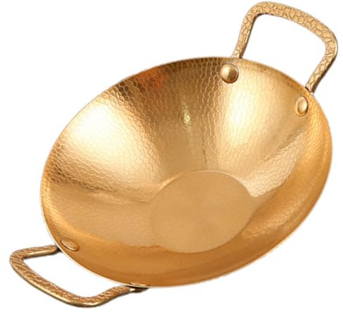 Veemoon Casserole Acier Inoxydable à Double Poignée Poêle à Frire Résistante Avec Texture Unique Pour Cuisine à Domicile Et Restaurants Pot De Cuisson Et Pratique