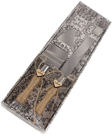 ABOOFAN Partyzubehör 2St Kuchenspatel-Set Stainless Steel inoxlm Hochzeitsdekorationen Hochzeitstortenmesser Werkzeug zum Schneiden von Kuchen Hochzeitstorte Ausstecher Handbuch Server