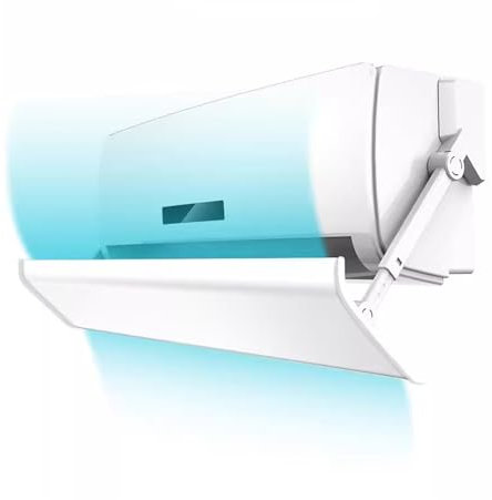 LJLAM Klimaanlage Split Windabweiser, Einstellbarer Klimaanlagen-Deflektor, Klimaanlagen-Entlüftungsdeflektor, Luftgekühlte Ablenkplatte des Auslassluftflügels (Size : 84cm/33in)