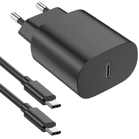25W Chargeur USB C Charge Rapide pour Samsung Galaxy S24 Ultra S24+ S23 S22 S21 S20 FE Note A54 A53 A40 A14, Chargeur Rapide Galaxy Prise USBC Adaptateur Secteur Type C Charger avec 2M Câble