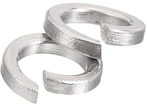 QUARKZMAN 150 Pcs Rondelle de Blocage à Ressort, M3 Assortiment de Rondelles de Blocage Fendues Rondelles de Blocage en Acier Inoxydable 316 pour Vis, Boulons, Écrous, Argenté