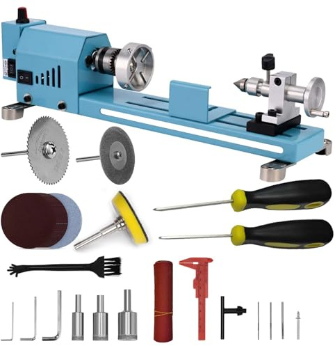 Mini Lathe Machine Mini lathe Mini Wood Lathe Multi-Purpose Lathe With Professional Tools Torno Para Madera