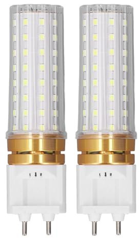 Srliya Bombilla de maíz LED 2 piezas Bombilla de maíz LED G12 1500lm 15w renderizado Colores altos Base de 2 pines para garaje almacén calle (luz neural)