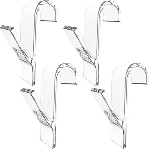 LICQIC 4 Pcs Towel Radiator Brackets Hooks, Bathroom Heated Towel Rail Hooks for All Standard Radiators, Clear