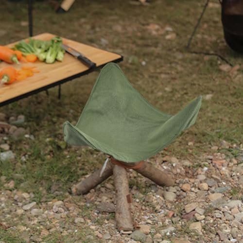 GORGECRAFT 2 Set di Coperture per Sgabelli Triangolari da Esterno Treppiede in Tela Portatili per Sedia da Campeggio Verde Oliva Pieghevoli Mini Pieghevoli per Campeggio Caccia Zaino in Spalla Viaggi