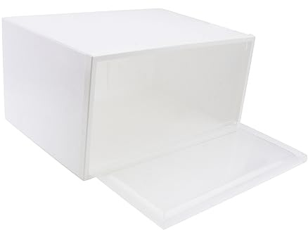 Cabilock 1pezzi Scatola Trasparente Per Scarpe Contenitore Impilabile in Plastica Pp Eco Organizer Scarpe Con Design Staccabile e Facile Montaggio Per Uso Domestico e Scarpiera