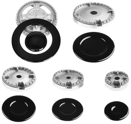 Gorise Metal Stove Cap Kit Gas Stove Burner Crown Flame Cap Kits Oven Cooker Hob Gas Burner Set Stoves Crown Flame Cover Replacement Concave