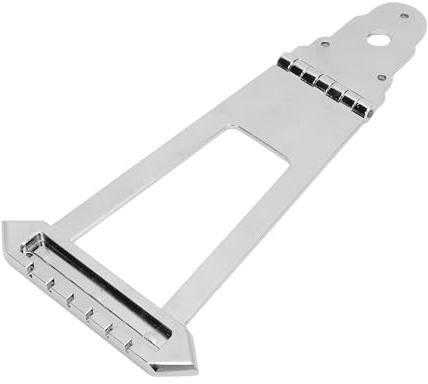 6-saitiger Gitarrensteg-Saitenhalter, Verstellbarer Sattelersatz aus Metalllegierung für Akustische und E-Gitarren, Silberfarben
