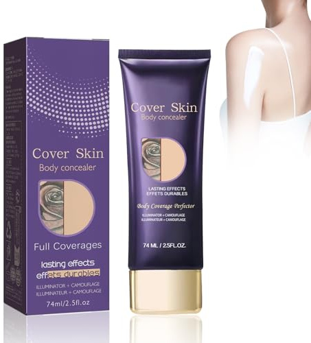 Creme All-Over Complexion Perfector, Fond de Teint Jambes, Maquillage Jambes Waterproof, Correcteur De Tatouage Professionnel,Fond de Teint Couvrant Tatouage, 74 ml, pour Tatouages