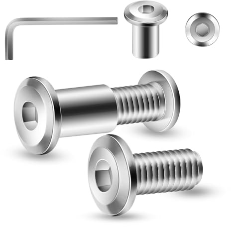 20 Stück Verbindungsschrauben M4 x 16mm Möbelverbinder Schrankverbinder | Hülsenschrauben, Möbelschrauben für Möbeln, Schränken (20 x Möbelschrauben, 20 x Hülsenmutter, 1 x Innensechskantschlüssel)