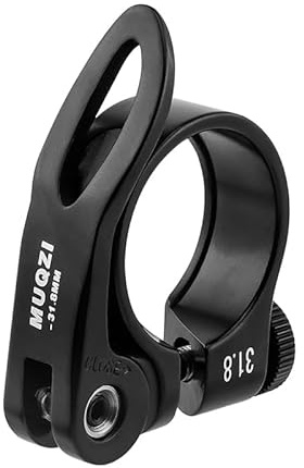 Sattelklemme Sattelstützenklemme 31,8 mm 34,9 Aluminiumlegierung Schnellspann-Sattelstützenklemme for MTB-Straßen-Fixed-Gear-Faltrad(31.8mm Black)