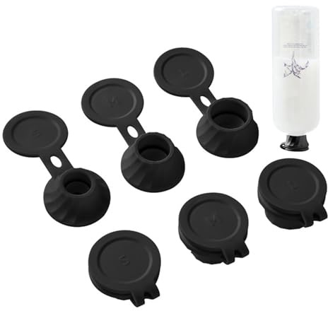 Flipping Caps Set for Bottle Emptying – Connector Assortment Kit, Multi Size Adapter, Portable Dispenser Tool, Household Container Accessory | for Kitchen Condiments Lotions Shampoos Bathroom
