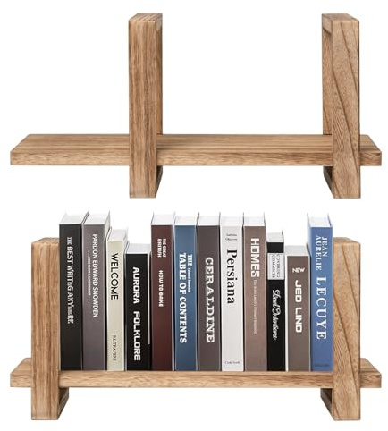 2 Stück Verstellbares Desktop-Bücherregal Schreibtisch-Bücherregal aus Holz