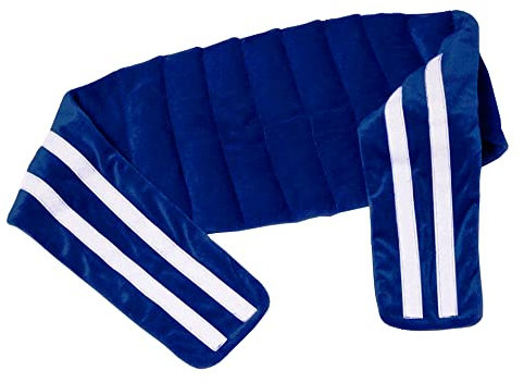 XXL Körnerkissen mit Weizenkörnern und Lavendel - Ideal auch für den Rücken - Nacken Körnerkissen zum umhängen Rückenkissen Klettverschluss