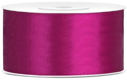 Satinband 25m x 50mm Dekoband Geschenkband (Fuchsia)