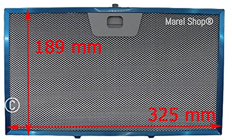 Marel Shop® - Filtro Metallico in Alluminio Antigrasso per Cappa compatibile con Faber Smeg Electrolux 325 x 189 mm per modelli: INCA SMART HC X A70 - KIL70-1 - KIL70E
