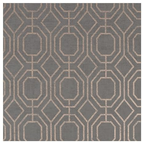 Superfresco Easy LUXE GEO CHARCOAL Vliestapete 10mx52cm | Tapeten Wohnzimmer, Wandverkleidung | Einfach anzubringen und zu Entfernen 1005 x 52