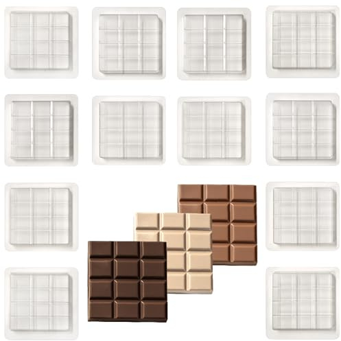 Plain Chocolate Bar Moulds - 50g - Sheets of 1, 3, 6 & 12 (12 Moulds)