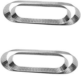 ifundom 2 Pièces Anneaux De Pâtisserie Bague Dessert Anneaux De Muffins Anneau De Mousse Moules à Crêpes Pour Plancha De Dessert En Acier De Gâteau Pour Tiramisu Cercle 8cm