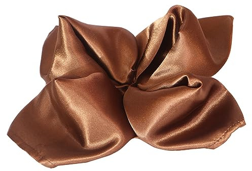 Egurs 10 Stück Satin-Servietten Glatte Quadratische Weiches Tischservietten Stoff Deckchen Stoffservietten für Geburtstag Restaurant Hochzeiten Abendessen Weihnachten Dekoration Braun 30x30cm