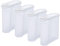 Novaliv Juego de 4 recipientes para esparcir 4 litros – Dimensiones (largo x ancho x alto): 25,5 x 25,5 x 10 cm – Lata con tapa de 4 l para cereales, harina, azúcar, latas de cocina, organizador,