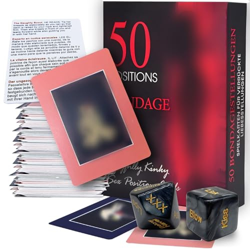 Sexspiele für Paare – 52 Erotik Karten mit unterschiedlichen Stellungen & Challenges, Kartenspiel für Erwachsene ab 18, Liebesspiel für sie & ihn, Geschenkidee für Jahrestag oder Valentinstag